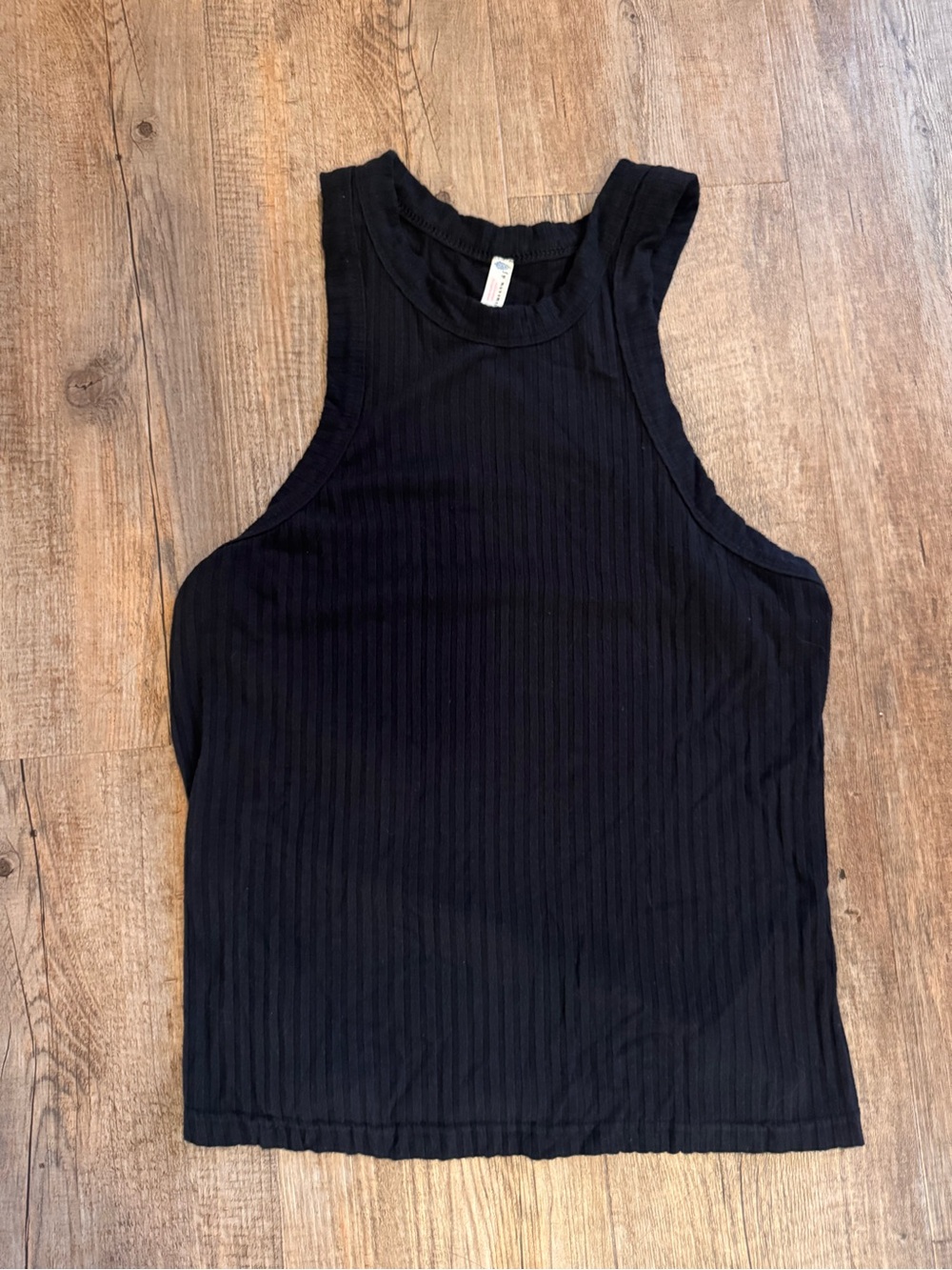 FP Movement Women's Black Ribbed Racerback Tank Top - size large